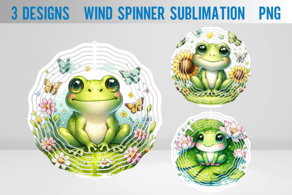 Download Frog Wind Spinner Sublimation Designs - Sublimation Collection