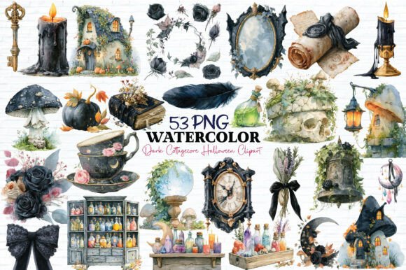 Download Halloween Watercolor Clipart Bundle PNG - Bundle Collection