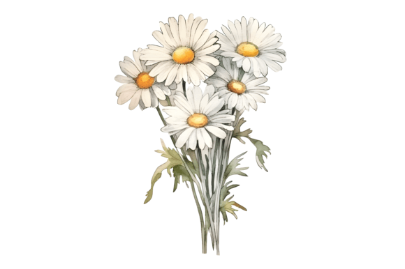 Download Watercolor Daisy Bouquet Sublimation - Sublimation Collection