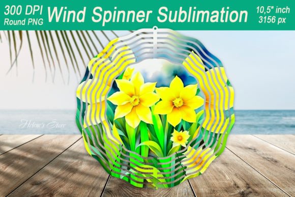 Download Narcissus Wind Spinner Sublimation - Sublimation Collection