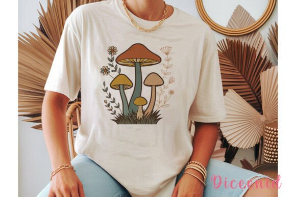 Download Boho Mushroom &amp; Daisy Sublimation Design - Sublimation Collection