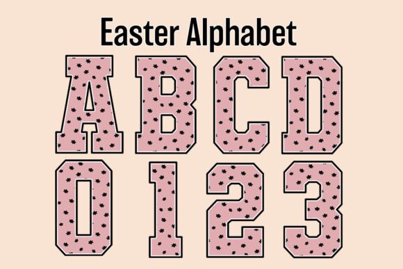 Download Boho Daisy Pink Checkered Easter Letters - Boho daisy Collection