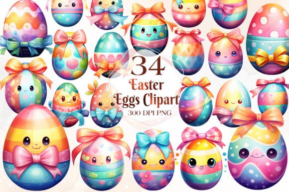 Download Cute Easter Eggs Sublimation Clipart - Sublimation Collection