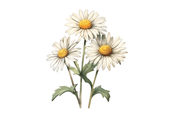 Download Watercolor Daisy Bouquet Sublimation - Sublimation Collection