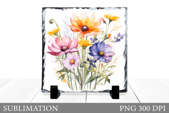 Download Wildflowers Sublimation. Flowers Slate - Sublimation Collection
