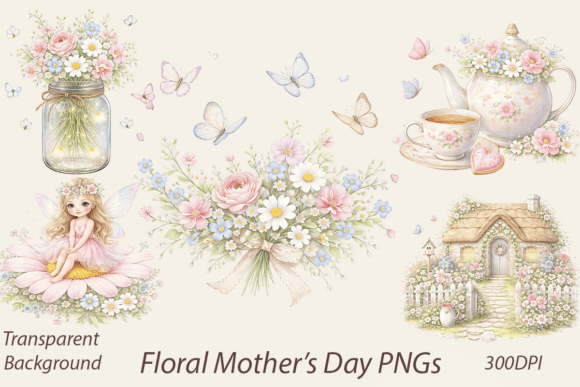 Download Whimsical Floral Clipart Bundle - Bundle Collection