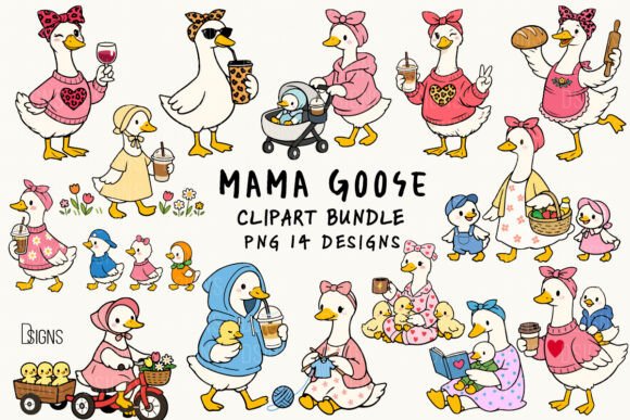 Download Mama Goose Mother’s Day Clipart Bundle - Bundle Collection