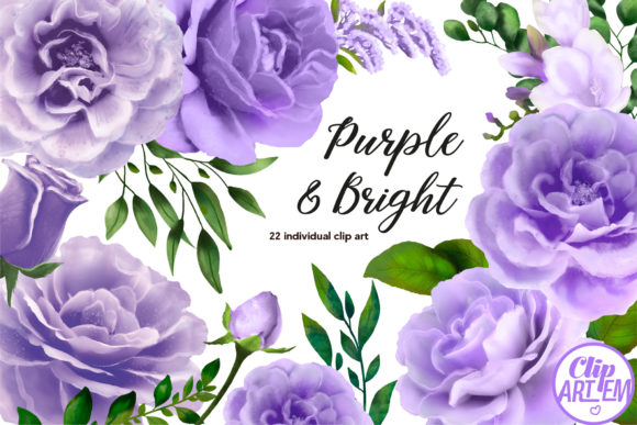 Download Purple Floral Watercolor Bundle 22 PNG - Bundle Collection