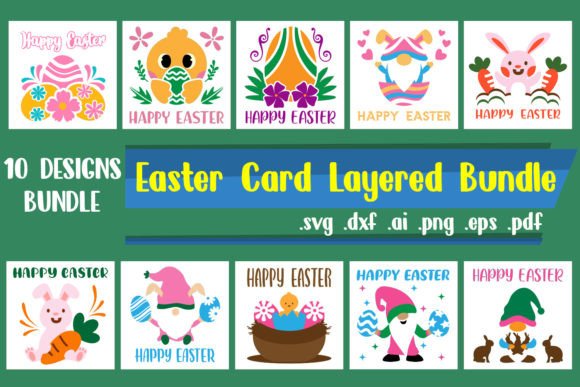 Download Easter Card Layered BUNDLE Svg Dxf Eps - Bundle Collection