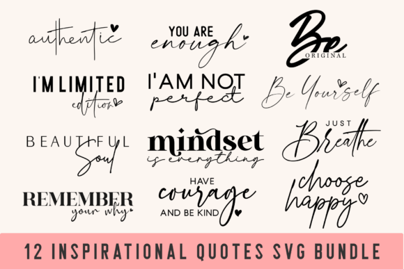 Download Boho Inspirational Quotes SVG BUNDLE - Bundle Collection