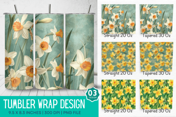 Download Daffodils Blossom Sublimation Tumbler - Sublimation Collection