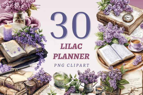 Download Lilac Planner PNG Bundle - Bundle Collection
