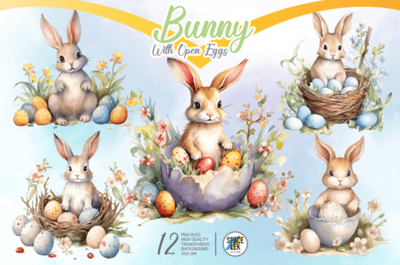 Download Bunny Easter Eggs Sublimation Clipart - Sublimation Collection