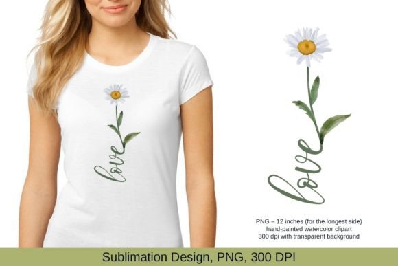 Download Watercolor Daisy Quote Sublimation - Sublimation Collection