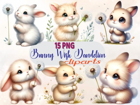 Download Easter Bunny Wish Dandelion Sublimation - Sublimation Collection