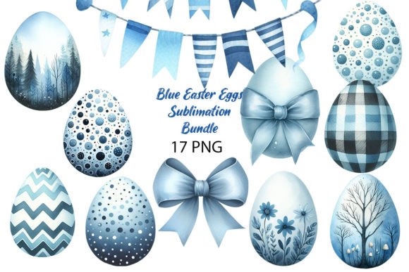 Download Blue Easter Eggs Sublimation Bundle - Bundle Collection