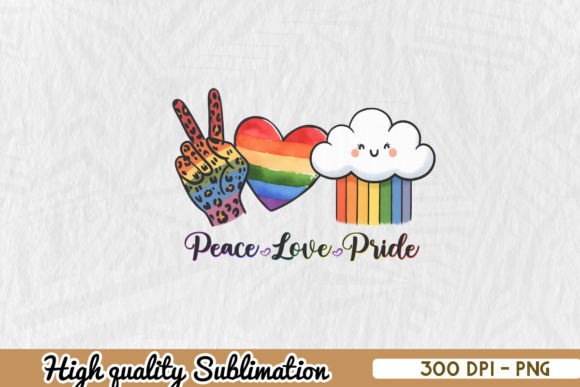 Download Peace Love Pride LGBT Sublimation PNG - Sublimation Collection