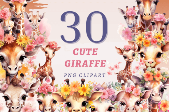 Download Cute Giraffe PNG Bundle - Bundle Collection