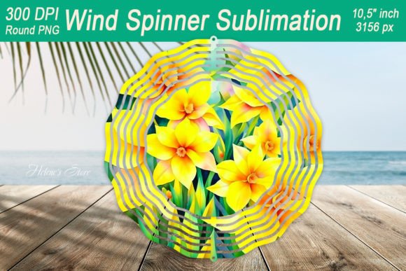 Download Narcissus Wind Spinner Sublimation - Sublimation Collection