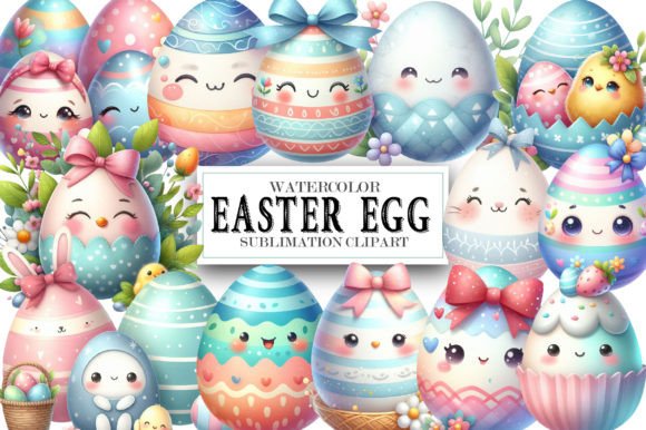 Download Cute Easter Eggs Sublimation Clipart - Sublimation Collection