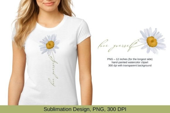 Download Watercolor Daisy Quote Sublimation - Sublimation Collection