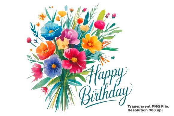 Download Vibrant Watercolor Flower Bouquet PNG - Watercolor flower bouquet png Collection