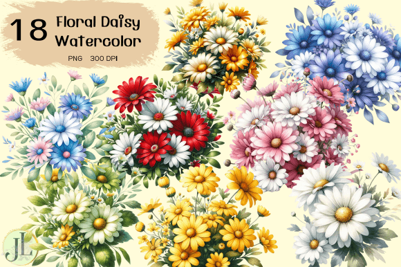 Download Floral Daisy Watercolor Sublimation - Sublimation Collection