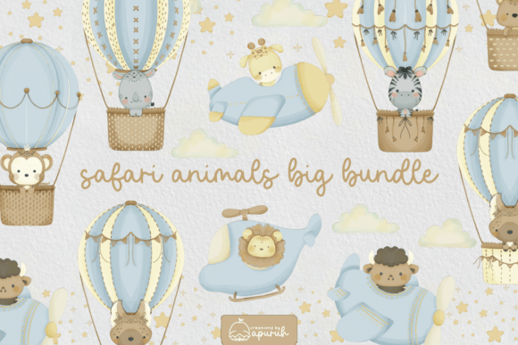 Download Safari Animals Watercolor Clipart Bundle - Bundle Collection