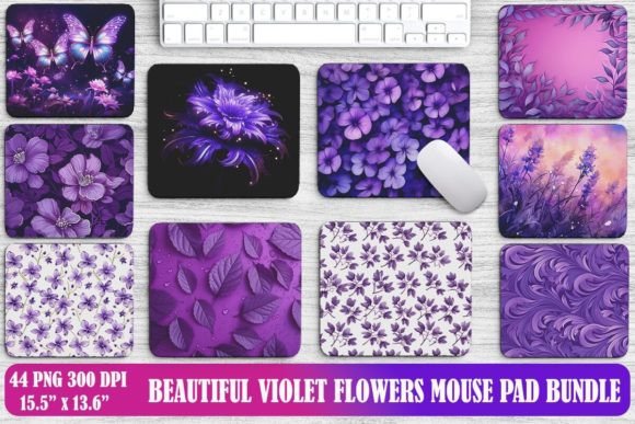 Download Beautiful Violet Flowers Mouse Pad Backgrounds Bundle - Bundle Collection