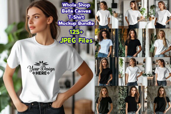 Download Whole Shop Bella Canvas Mockup Bundle - Bundle Collection