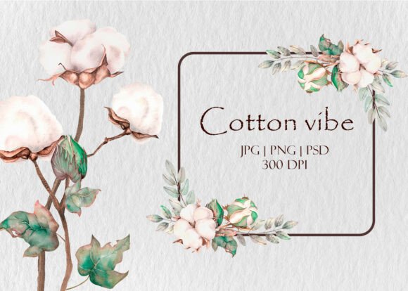 Download Soft Cotton Floral Watercolor Bundle - Bundle Collection