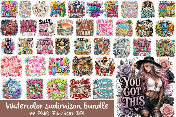 Download Watercolor Sublimation T-shirt Designs - Sublimation Collection