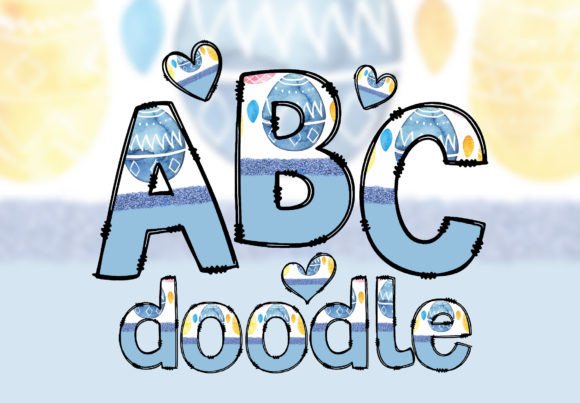 Download Easter Eggs Sublimation Doodle Letters - Sublimation Collection