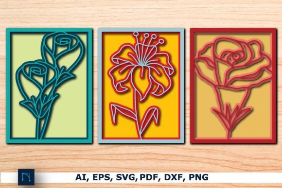 Download Layer 3D Flower Decor SVG Bundle - Bundle Collection