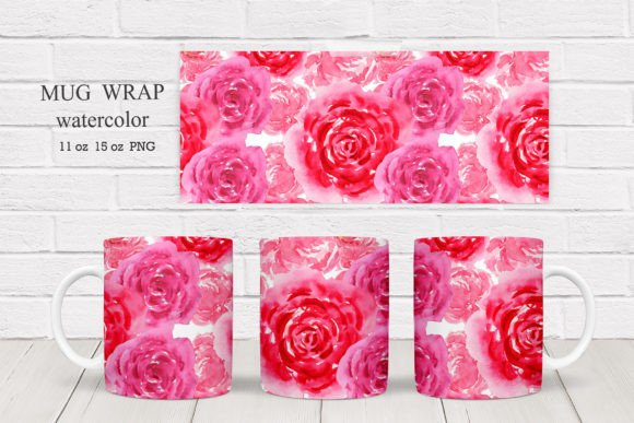 Download Wildflowers Mug Wraps Sublimation Roses. - Sublimation Collection