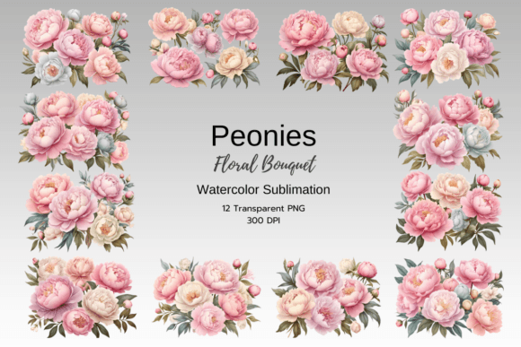 Download Peony Clipart Watercolor Sublimation - Sublimation Collection