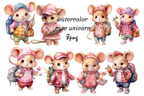 Download Cute Mouse Sublimation Clipart Bundle - Bundle Collection