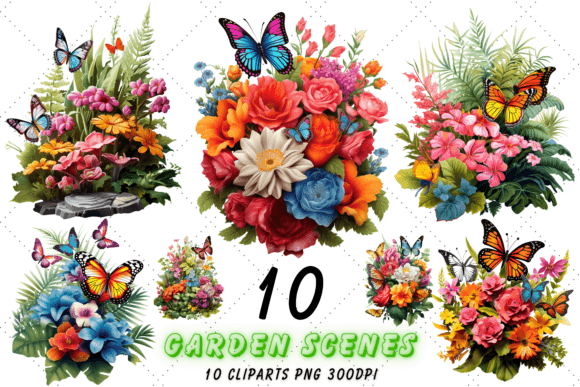 Download Butterfly Garden Scenes Sublimation - Sublimation Collection