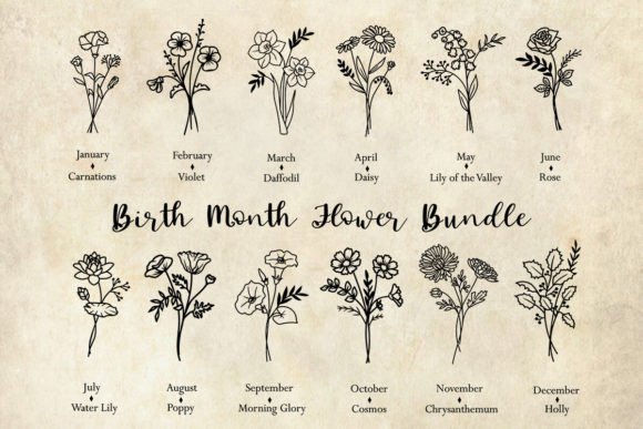 Download Birth Flower Bundle - Bundle Collection