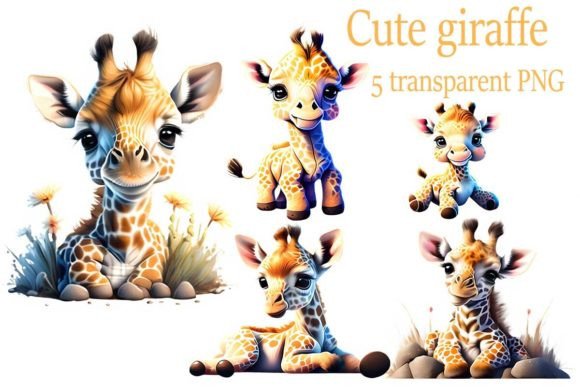 Download Cute Giraffe PNG Bundle - Bundle Collection
