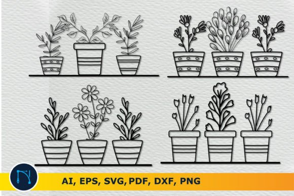 Download Potted Flowers SVG Bundle - Bundle Collection