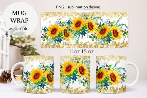 Download Mug Wraps Sublimation Sunflower Autumn. - Sublimation Collection