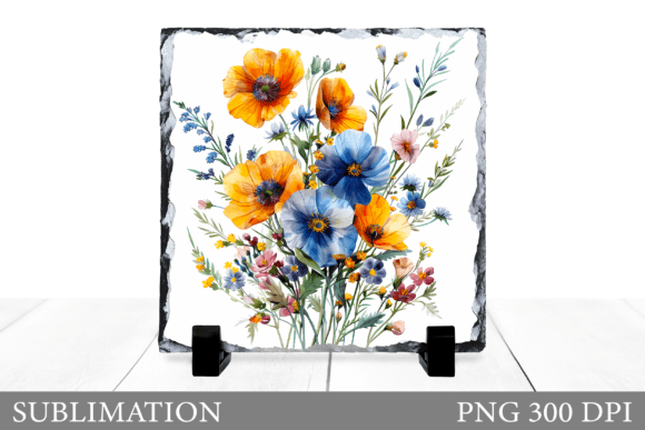 Download Wildflowers Sublimation. Flowers Slate - Sublimation Collection