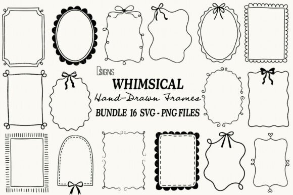 Download Whimsical Hand-Drawn Frames SVG Bundle - Bundle Collection